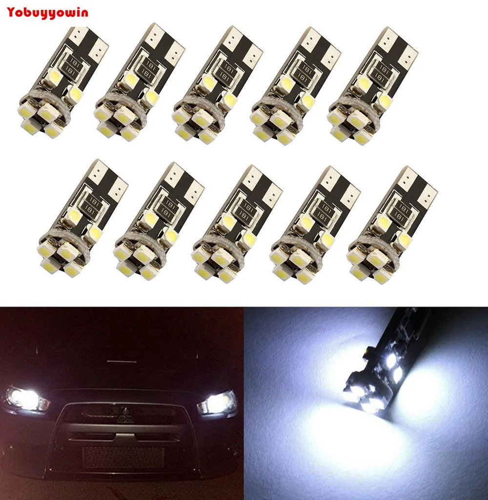 Супер лампа Branca Luz Pingo T10 Com 8 Led Super Branco (esmagadinha) Cambus|pingo t10|super branco8 led |