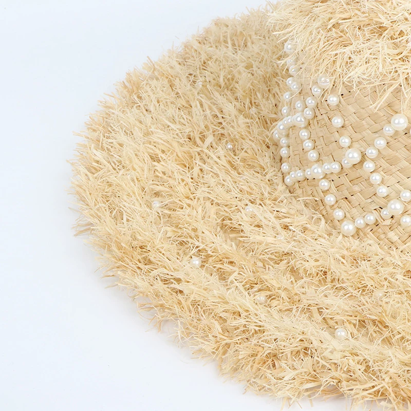 Женские пляжные шляпы с широкими полями USPOP соломенные шероховатыми краями и