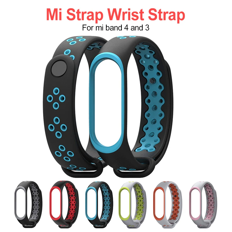 Для Xiaomi Mi Band 3 4 ремешок браслет Цветной силиконовый сменный для band