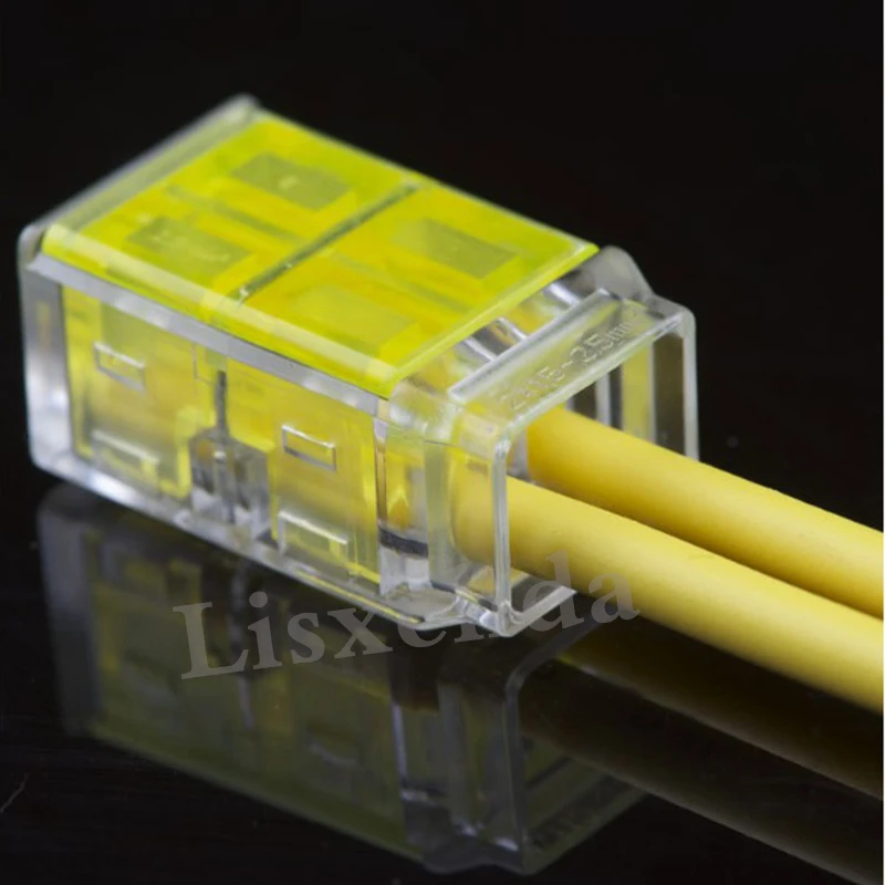 5pcs 2pin 1.5-2.5mm2 Press Connector wire with no peel Quick cable clamp Terminal Block 2 Way Easy Fit | Освещение