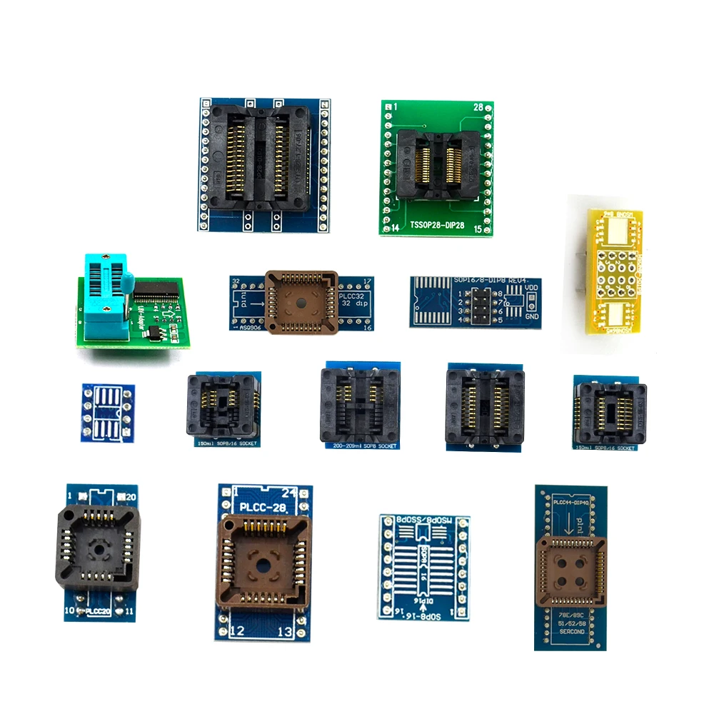 Программатор VSTM TL866CS minipro TL866A TL866II Plus + 24 адаптера тестовый зажим SOP8 программатор AVR