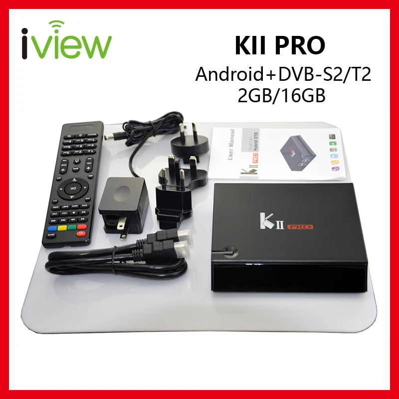 K2 Pro Android+ S2+ T2 комбинированный приемник Amlogic S905D четырехъядерный 2 Гб 6 Гб WiFi 2,4G/5G BT4.1 LAN 100M KII Pro Android DVB гибридная приставка