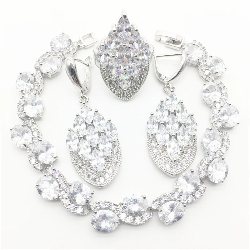 Женский ювелирный комплект из колье и серёг серебра 925 пробы|jewelry set bracelet|bracelet