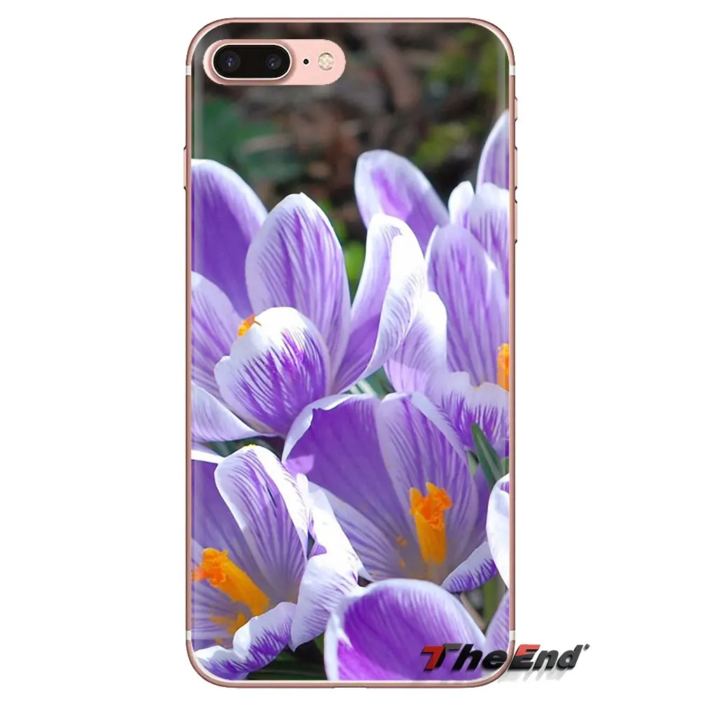 Soft Transparent Cases Covers For Samsung Galaxy J1 J2 J3 J4 J5 J6 J7 J8 Plus 2018 Prime 2015 2016 2017 sweet Violet flower |