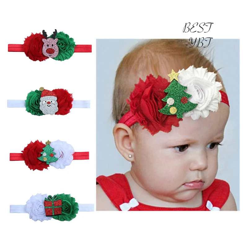 Повязка на голову детская с Санта Клаусом|elastic hairband|christmas hair accessorieshair accessories |