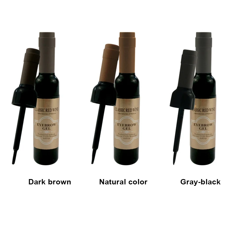 Отшелушивающий гель для татуажа глаз милый красный винный флакон форма бровей