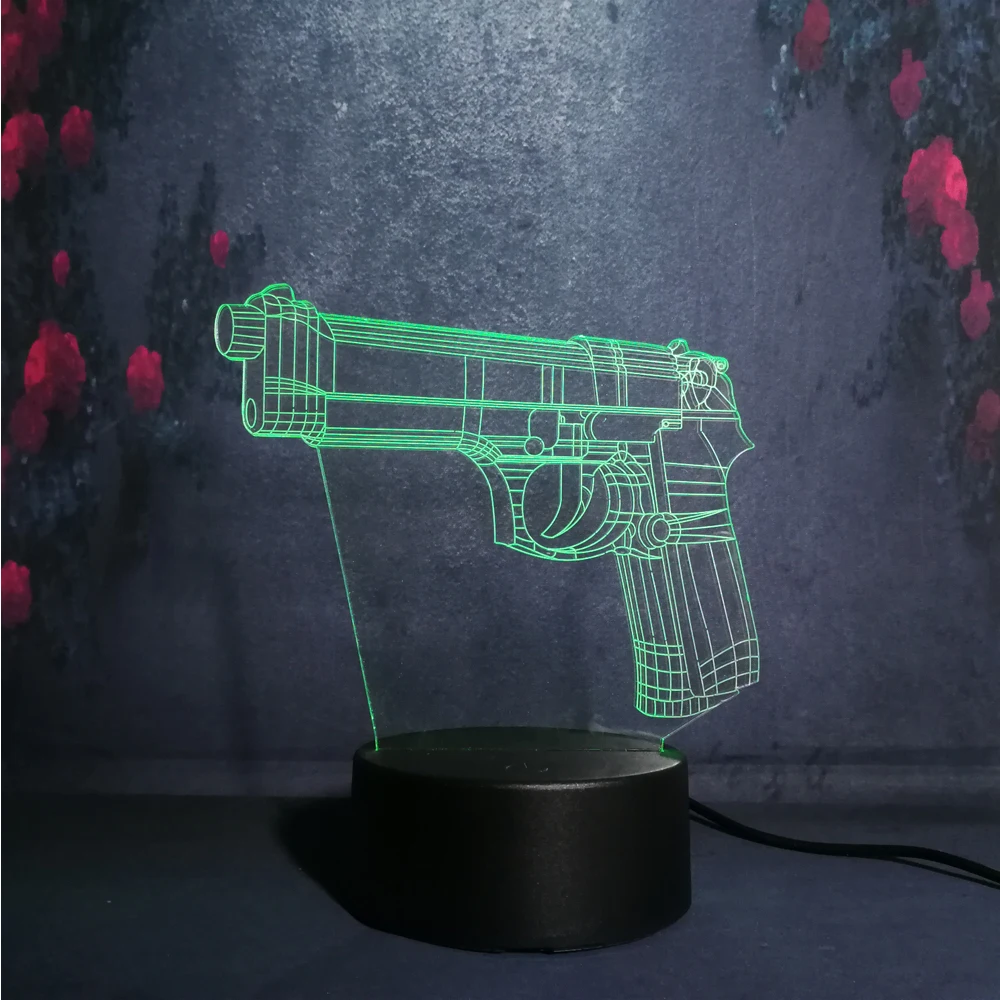 Битва рояль игра PUBG TPS пистолет винтовка LED ночник настольная лампа USB лампы
