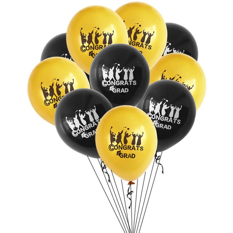 10 шт. Congrats выпускные латексные воздушные шары класса 2019 розовое золото черный