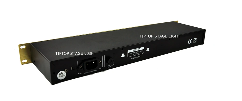 8 полосный сплиттер DMX Guangzhou TIPTOP умный с золотым рисунком железный разъем IN/OUT RS 485