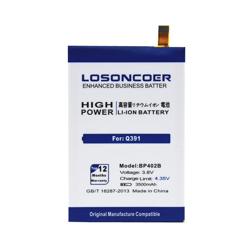Аккумулятор LOSONCOER 3500 мАч BP402B для мобильного телефона Micromax Q391 Canvas Spark 2 | Мобильные