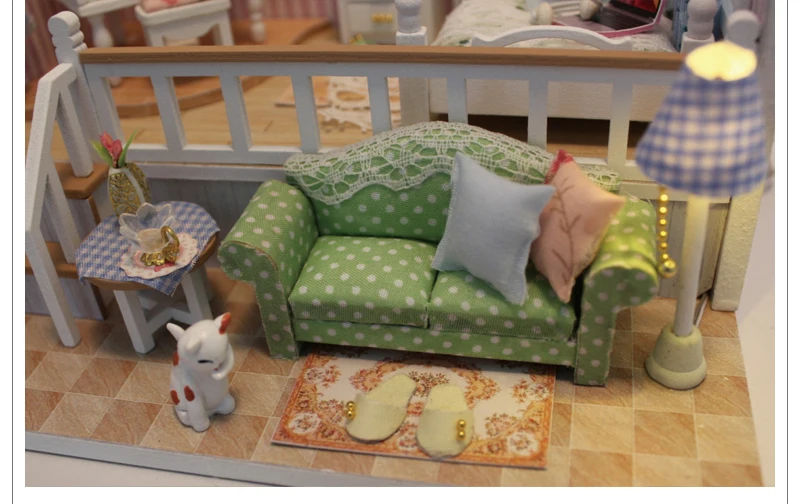 DIY 3D светильник, мебель, пылезащитный чехол, деревянный миниатюрный домик, пианино, кукольный домик, рождественские игрушки для детей, подарки на день рождения