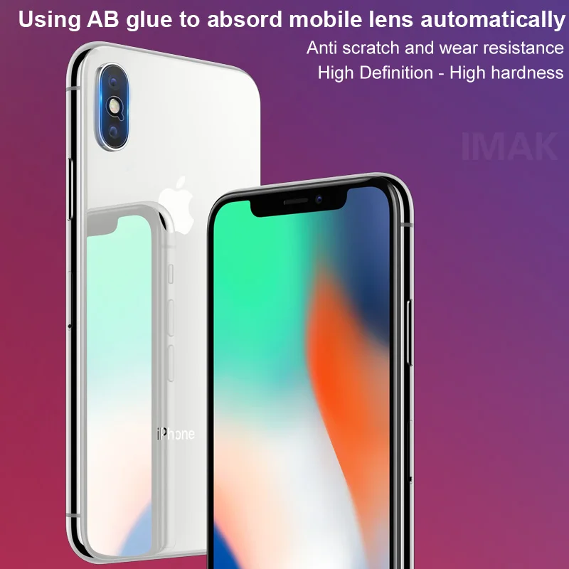 Imak 2 шт объектив камеры закаленное стекло для iPhone XR Xs Max камера Защитное X S 8 7 Plus