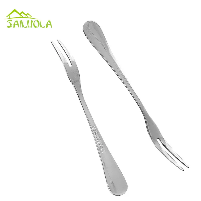 2 шт./лот из нержавеющей стали маленькая вилка для фруктов обеденная еда салатный