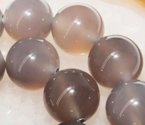 10 мм Агат Серый Круглый Loose Бусы оптовая Изысканные женская Мода хороший Шарик