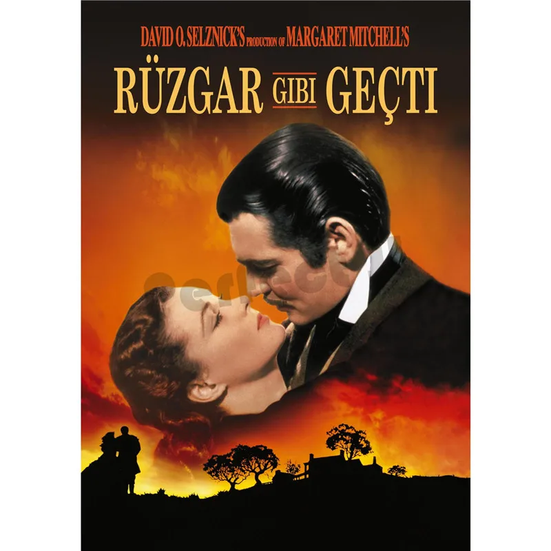 Gone with the Wind домашнего интерьера декоративные с белым покрытием бумажный постер на