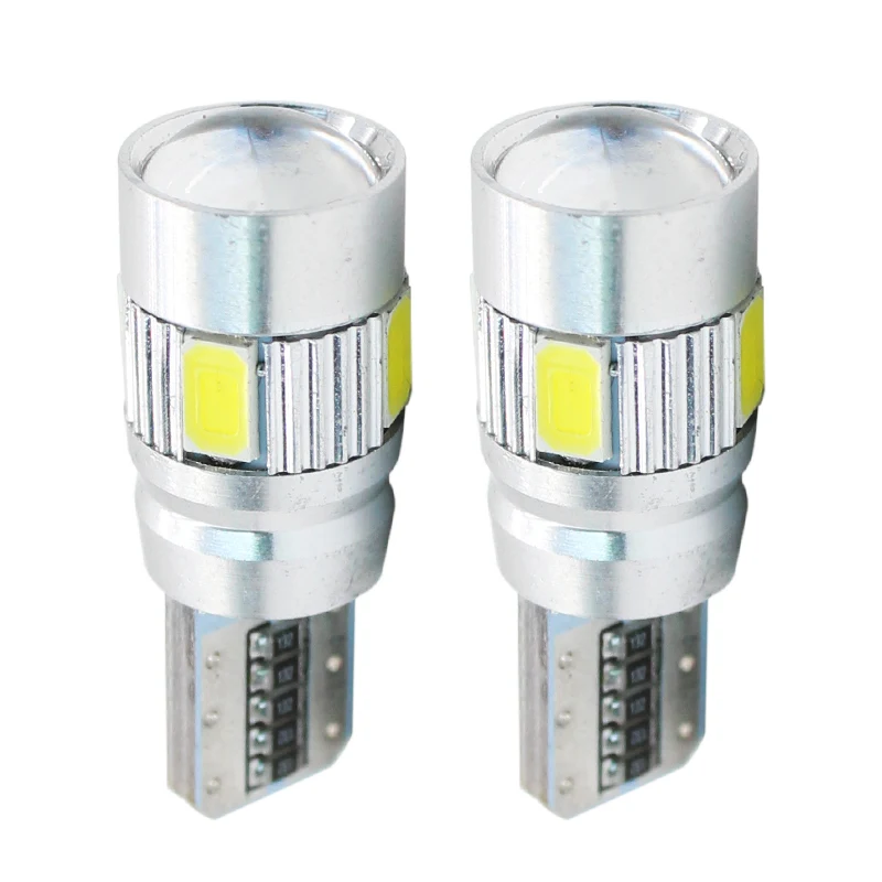2 шт. T10 W5W светодиодный canbus без ошибок 6 SMD 5630 194 светодиодный свет, Wedge Bulb, W5W 501 лампы Автомобильные Габаритные фонари 12V белые светодиодные с canbus