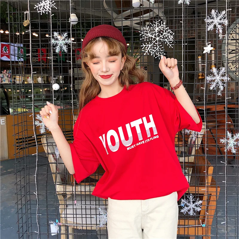 Футболка с короткими рукавами топы и футболки для женщин девочек новинка 2019 года