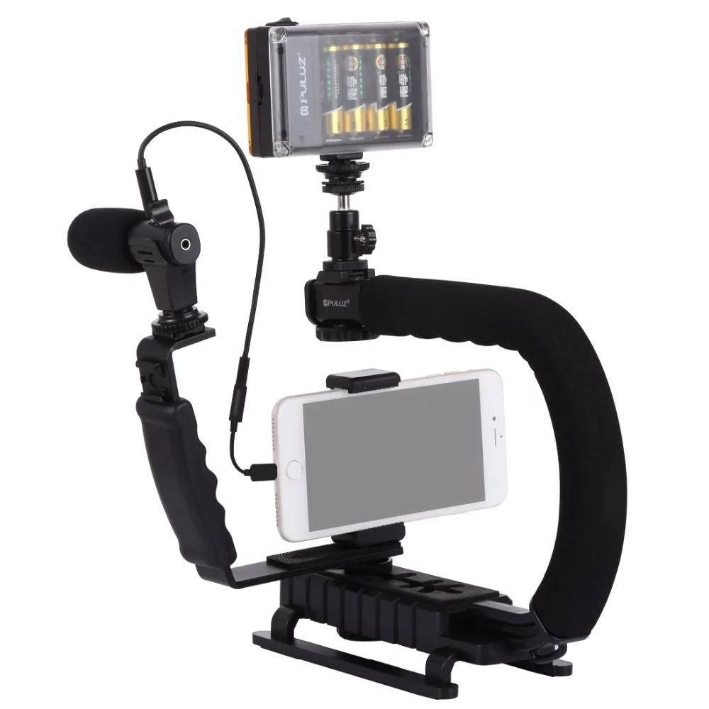 PULUZ для Steadycam c-образная u-образная рукоятка Стабилизатор камеры ж/ч головка