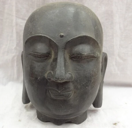 JP S0114 9 &quotКитайский Бронзовый Храм Тан Сенг Монах SanZang Kshitigarbha Голова Статуи Будды |