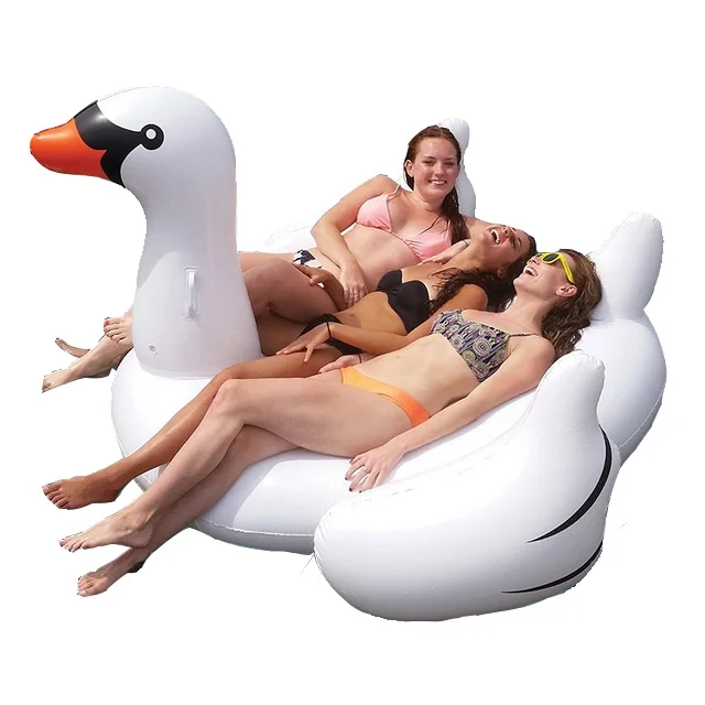 

190 CM Giant Swan Pool Float Ride-On Air Mattresses Adult Children Swimming Ring Summer Water Party Inflatable Toys,HA068