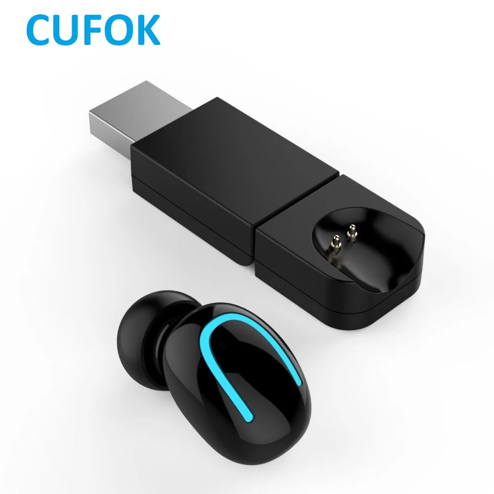 CUFOK Bluetooth вкладыши беспроводные мини наушники с USB Автомобильное зарядное