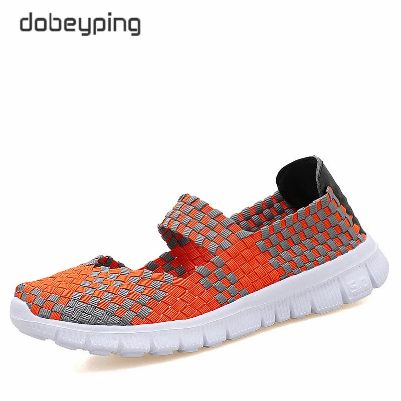 Casual Summer Women Flats Elastic Woven Woman Shoes Multi Colors Ladies Loafers Slip On Ladies Sneakers Comfortable Walking Shoe