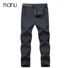 MANLI Кемпинг Треккинг пеший Туризм Альпинизм катание на лыжах рыбалка зимние водонепроницаемые брюки мужские флисовые уличные брюки с мягкой оболочкой Спорт 8XL