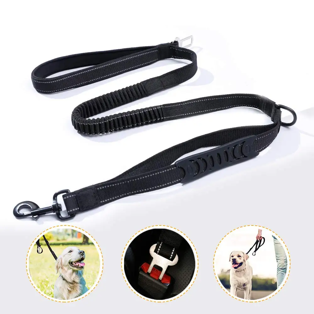 Светоотражающий кожаный поводок для собак автомобильный ремень безопасности