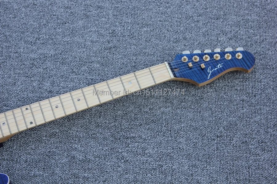 Грот 2017 Новый Стиль Гитара Транс Синий Твердый корпус электрогитара TL бесплатная