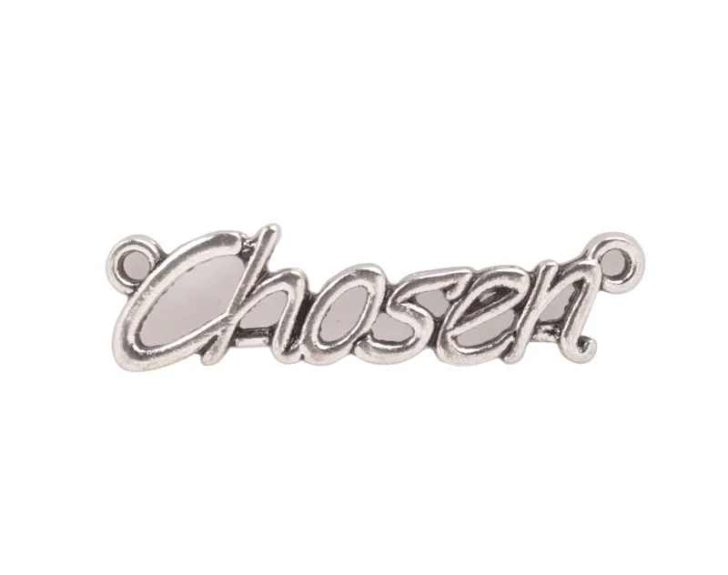 

40PCS Antiqued Silver Color Chosen Charms #92263