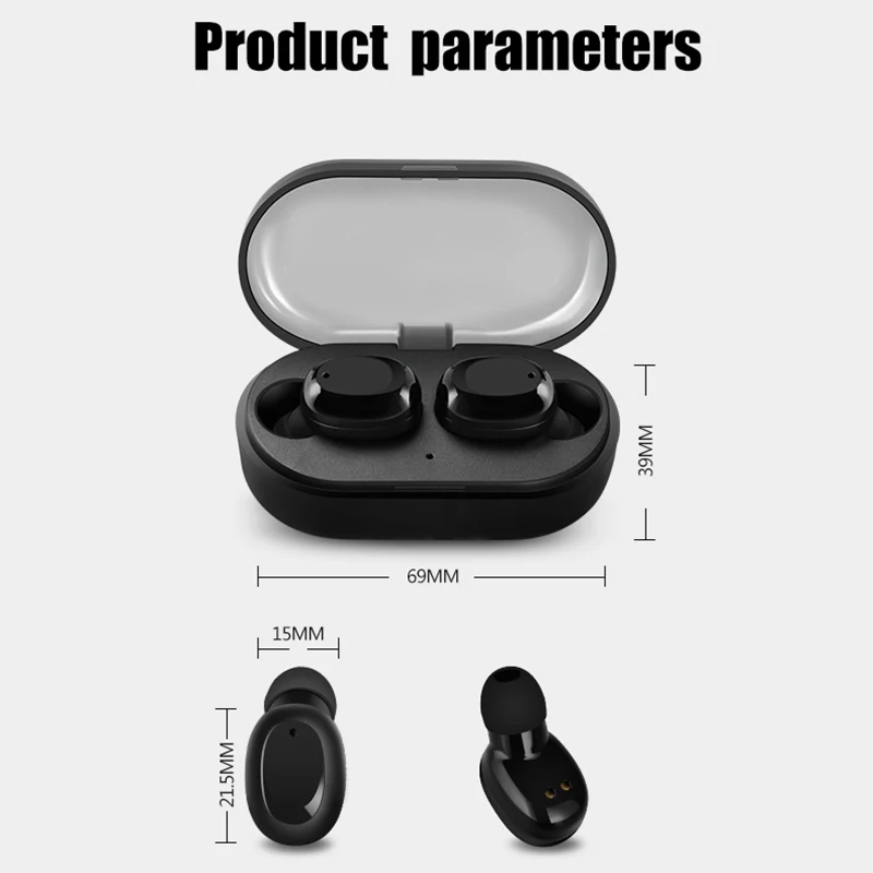 TWS T6 Bluetooth5.0 наушники беспроводные мини 3D стерео Спорт IPX7 водонепроницаемый с