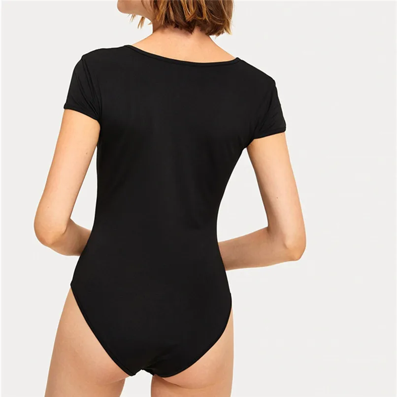 Женское сексуальное боди с лямкой на шее 2019 Новое поступление однотонные