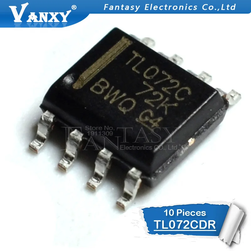 10 шт. TL072CDR SOP8 TL072C SOP TL072 SMD 072CDR лапками углублением SOP-8 TL072CDT TL072C