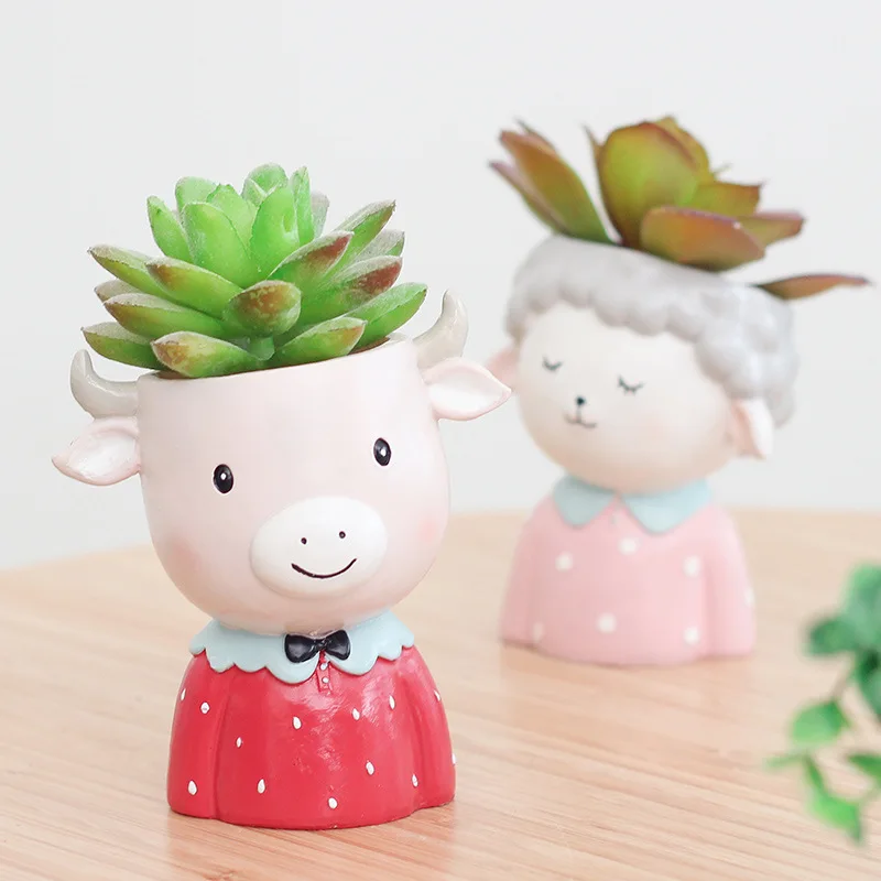 Мультфильм невинная полевая серия маленький горшок для суккулентов домашняя