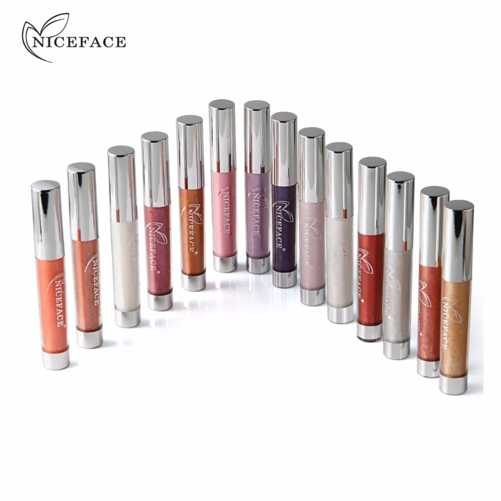 NICEFACE бренд матовая 14 Цвет металлической жидкости Блеск для губ Макияж Shimmer Бархат