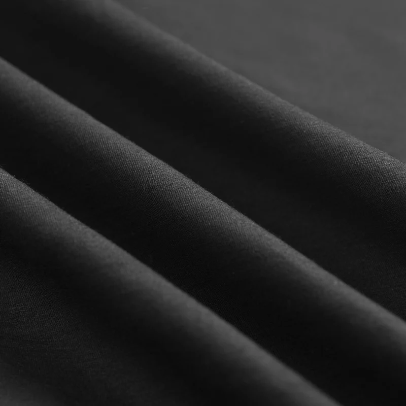 Черная стрейчевая ткань толщина 40 мм шелковая в натуральном стиле 150 см шерстяная
