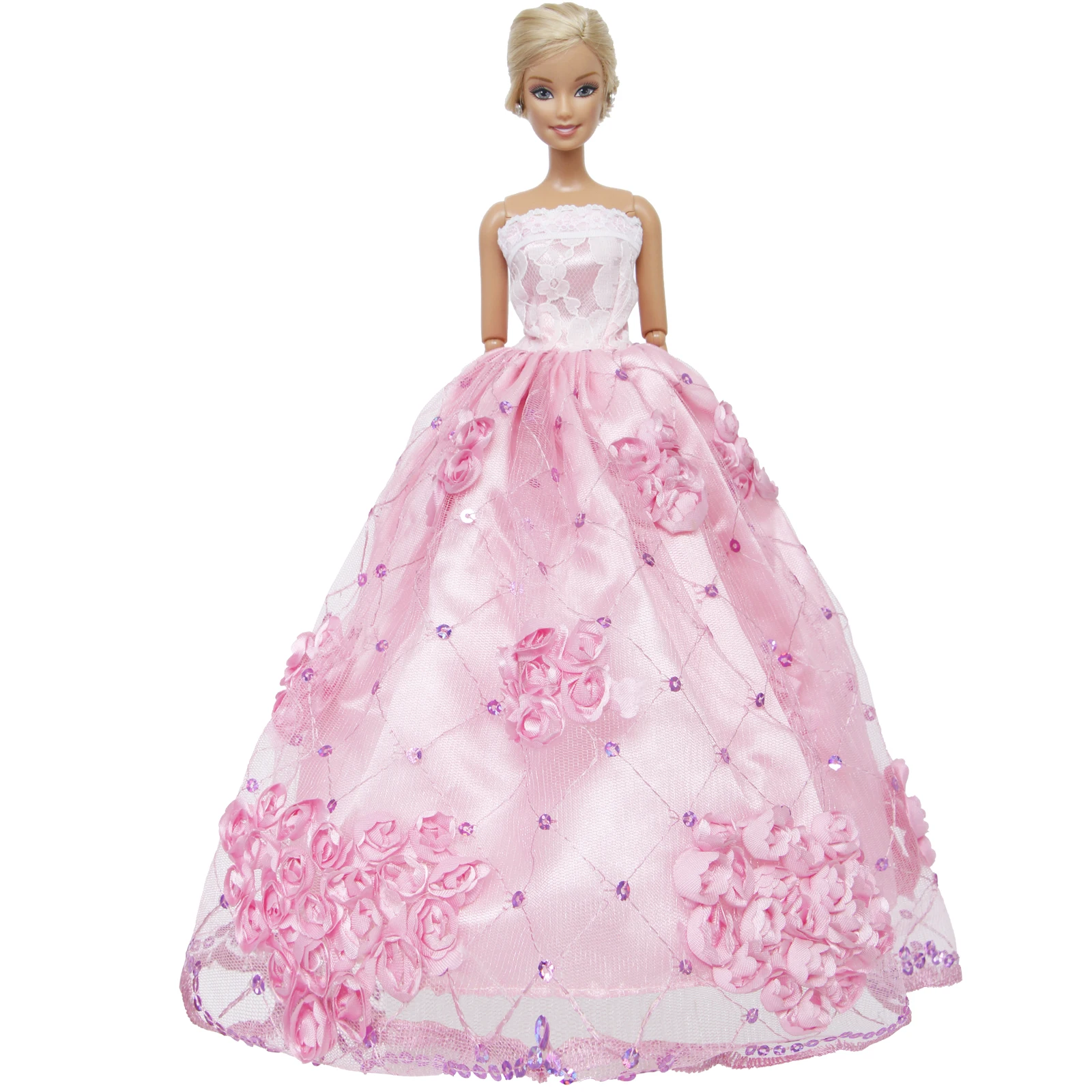 Мода ручной розовый вечерняя одежда свадебное платье + кружево одёжная вуаль для