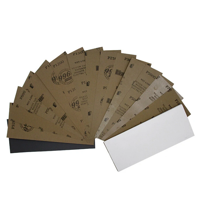 

10Pcs grit 220-7000 wet dry polishing sanding abrasive sandpaper paper sheets