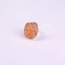 Женское кольцо на свадьбу Druzy модное Золотое из натурального