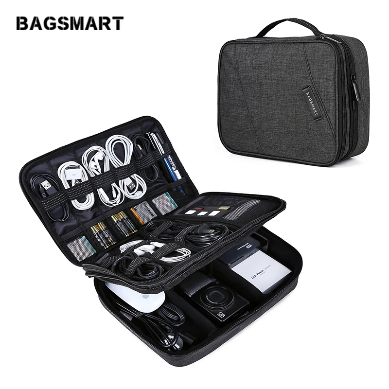 BAGSMART Новые дорожные аксессуары Двухслойный дорожный Универсальный Кабельный