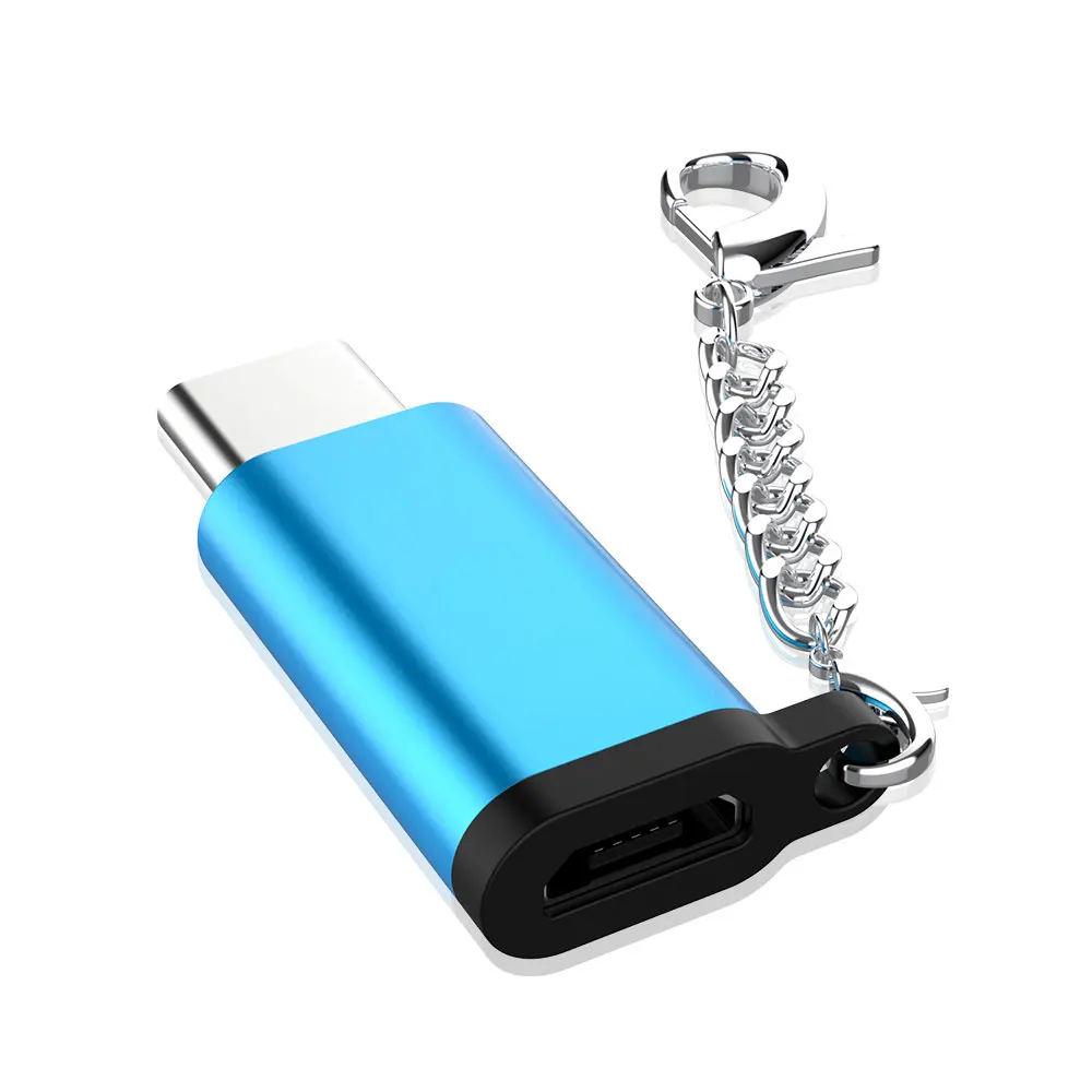 USB 3,1 type C OTG адаптер Micro USB мама к type C папа конвертер для huawei P20 samsung Galaxy Note8 S9 S8 Plus LG G5 G6 V20 - Цвет: Blue