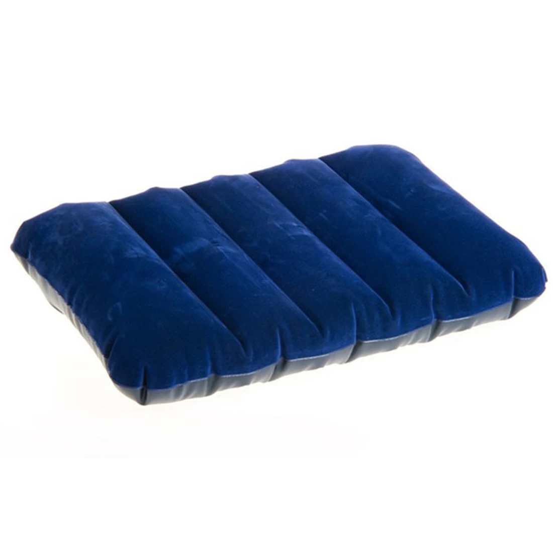 Portable Folding Air Inflatable Pillow Flocking Cushion for Travel Plane 46*30cm | Дом и сад
