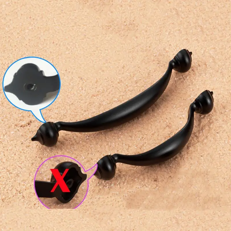 5pcs Furniture Handles and Knobs Continental Black Door Handle Wardrobe Kitchen Cabinet Drawer 96mm/128mm|handles knobs|furniture handledoor knob |