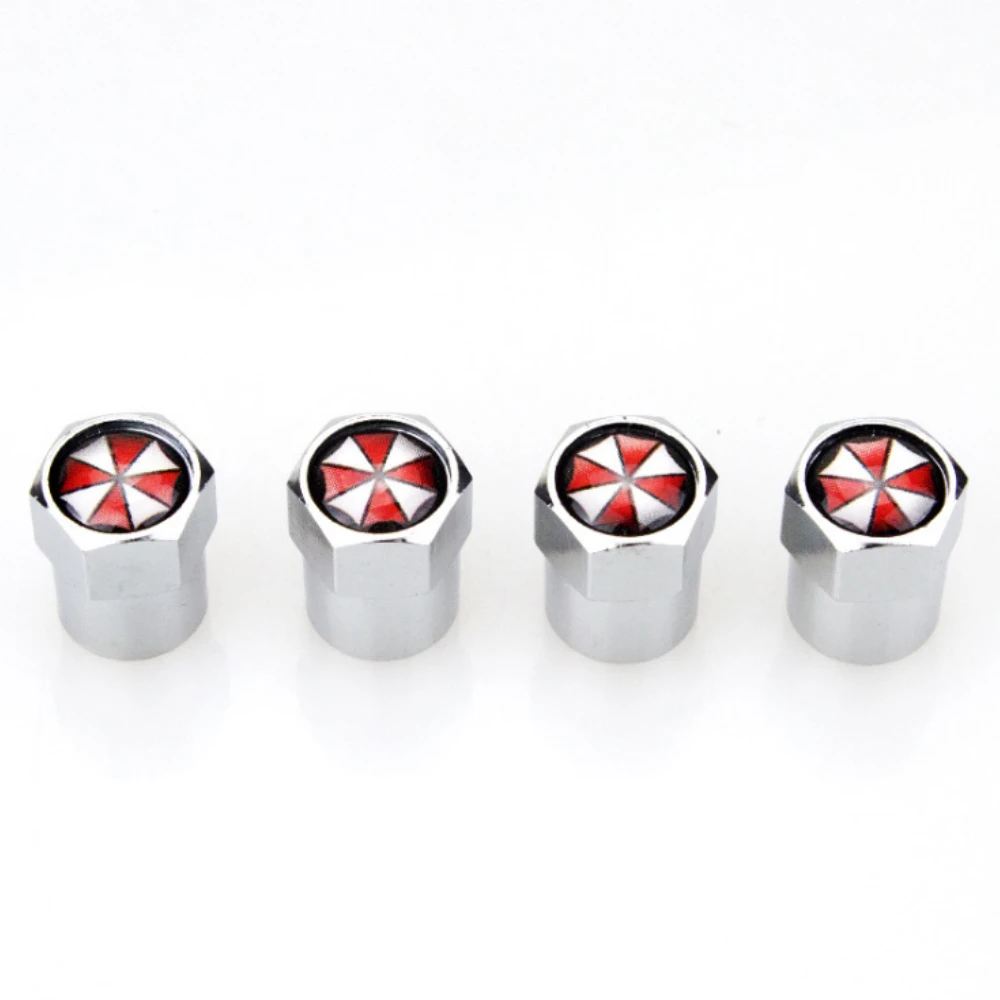 4 X автомобильные аксессуары Umbrella Corporation Металлические колпачки для клапанов