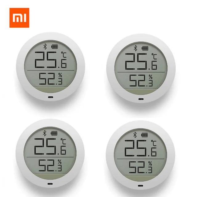 4pcs Xiaomi Mijia Bluetooth гигротермограф Высокочувствительный гигрометр термометр ЖК-экран умный дом датчик температуры и влажности - Цвет: 4pcs