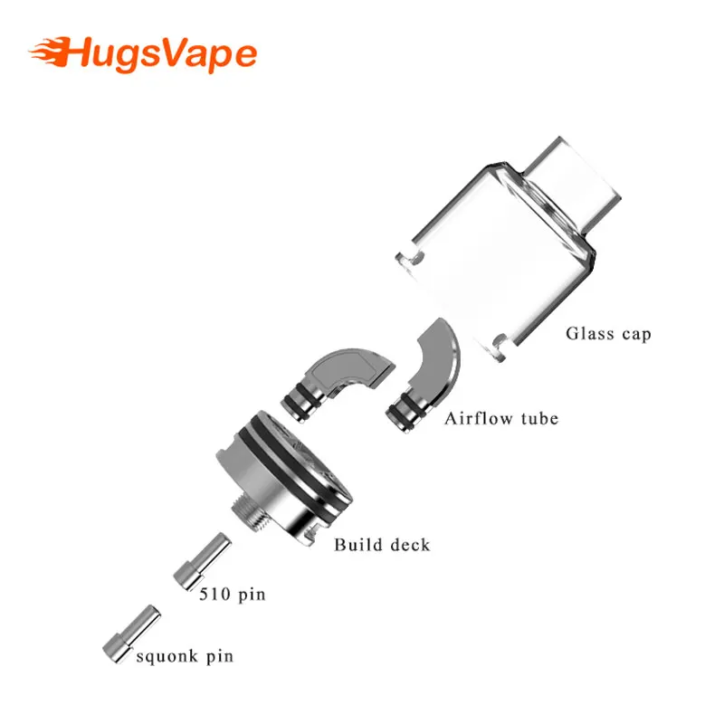 Оригинальный новейший Vape HugsVape кольцо Lord RDA 27 мм Tornado поток воздуха 510/сквомк pin vs