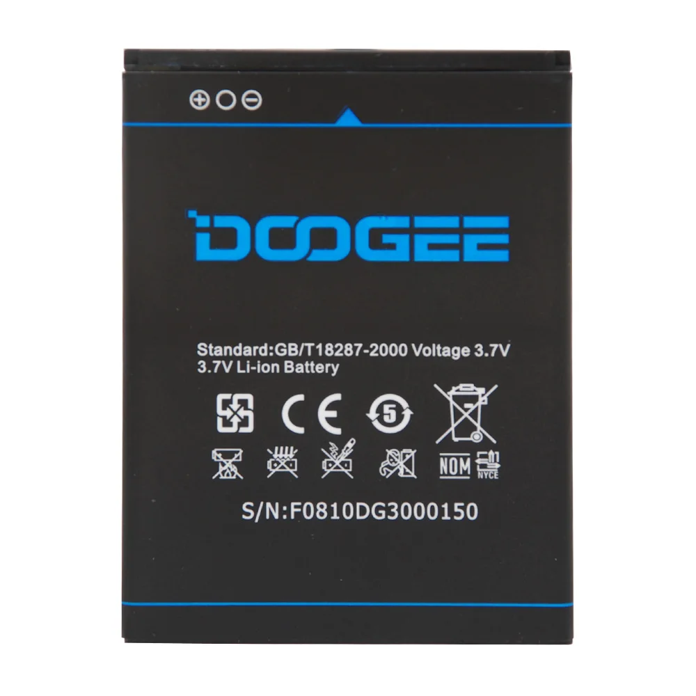 Doogee DG300 Батарея 100% оригинал 2500 мАч b-dg300 Для 5.0 ''телефон в наличии + номер трека |