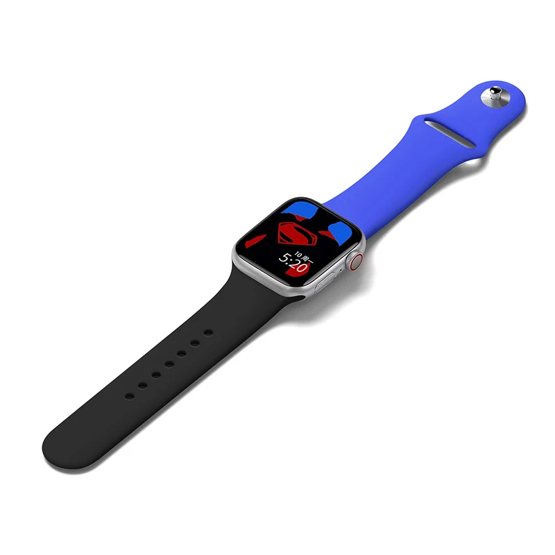 Мягкий силиконовый ремешок для наручных часов Apple Watch, ремешок 42 мм, 38 мм, Версия 44 мм 40 мм два комплекта Diy комбинации наручных часов iwatch серии 4/3/2/1 спортивный ремешок - Цвет: O combination