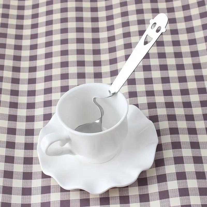 Multi function Нержавеющая Сталь Улыбка лица в форме изгибания ложка мешалка для Cream Iced кофе ложки из нержавеющей