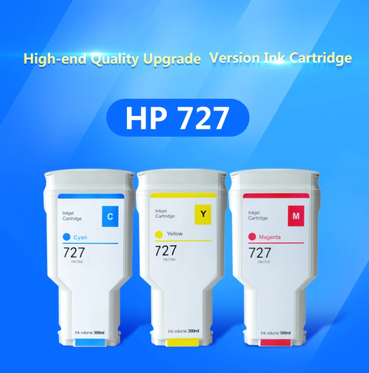 Aomya 1 комплект HP 727 300 мл Совместимый картридж для принтера T920 T2500 T930 T1530 T2530 T1500 (PBK C M Y